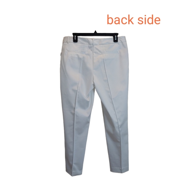 Worthington women modern fit white ankle casual dress straight pants size 10 NWT - Picture 6 of 11